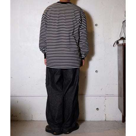 HARVESTY ハーベスティー"BLACK DENIM NARROW CIRCUS PANTS"