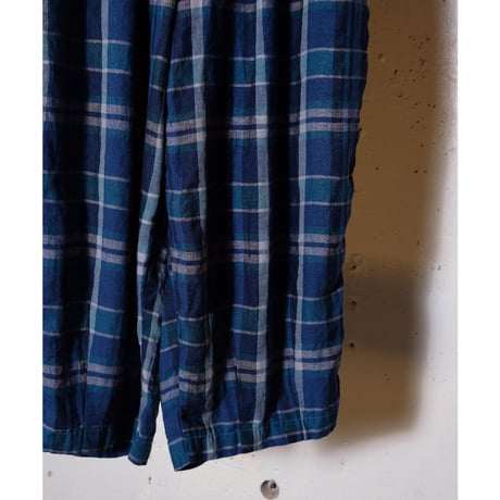HARVESTY ハーベスティー"LINEN MADRAS PLAID EASY CIRCUS PANTS"