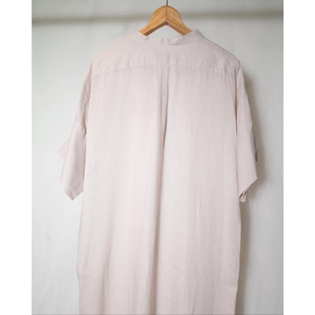 MANUAL ALPHABET マニュアルアルファベット "LINEN BIG CUFFS SHIRT ONE-PIECE"ワンピース