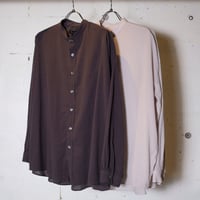TRAVAIL MANUEL トラバイユマニュアル "ウェイビーローン バンドカラーL/Sシャツ"