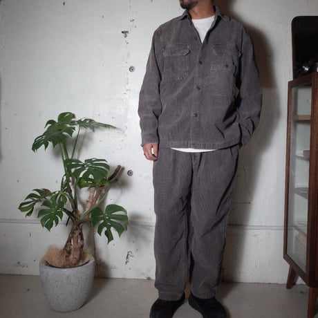 hobo ホーボー "SHIRT JACKET COTTON CORDUROY BENGALA MUD DYED"