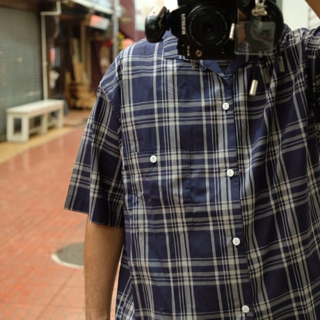 A VONTADE アボンタージ "Italian Open Collar Shirts SS -Check Broad Cloth-"