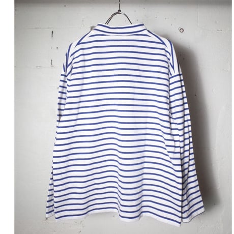 HARVESTY ハーベスティー"MOCK NECK L/S TEE STRIPES"モックネックティー