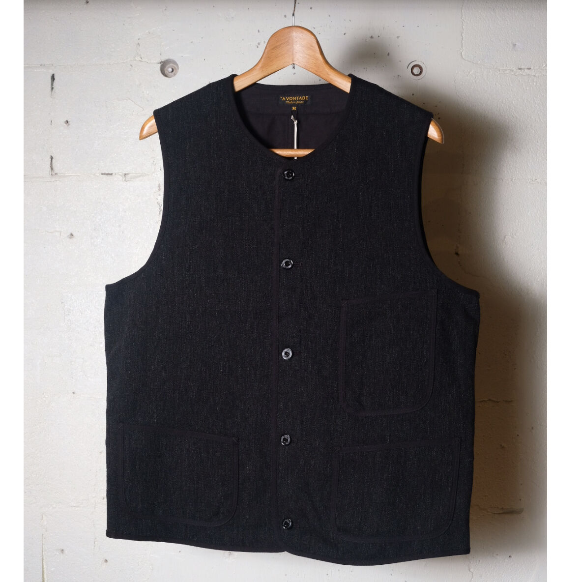 A VONTADE アボンタージュ ベスト L A VONTADE（アボンタージ）CW Piping Vest（CWパイピングベスト