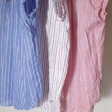 MANON マノン "STRIPE AMICAL NO SLEEVE SHIRT"