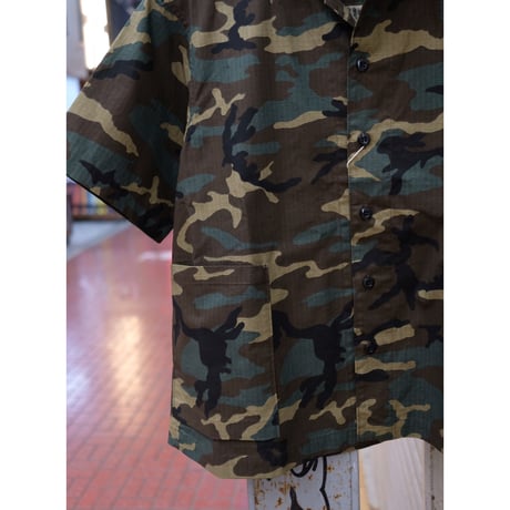 ORDINARY FITS オーディナリーフィッツ "OPEN COLLAR S/S SHIRTS RIPSTOP"