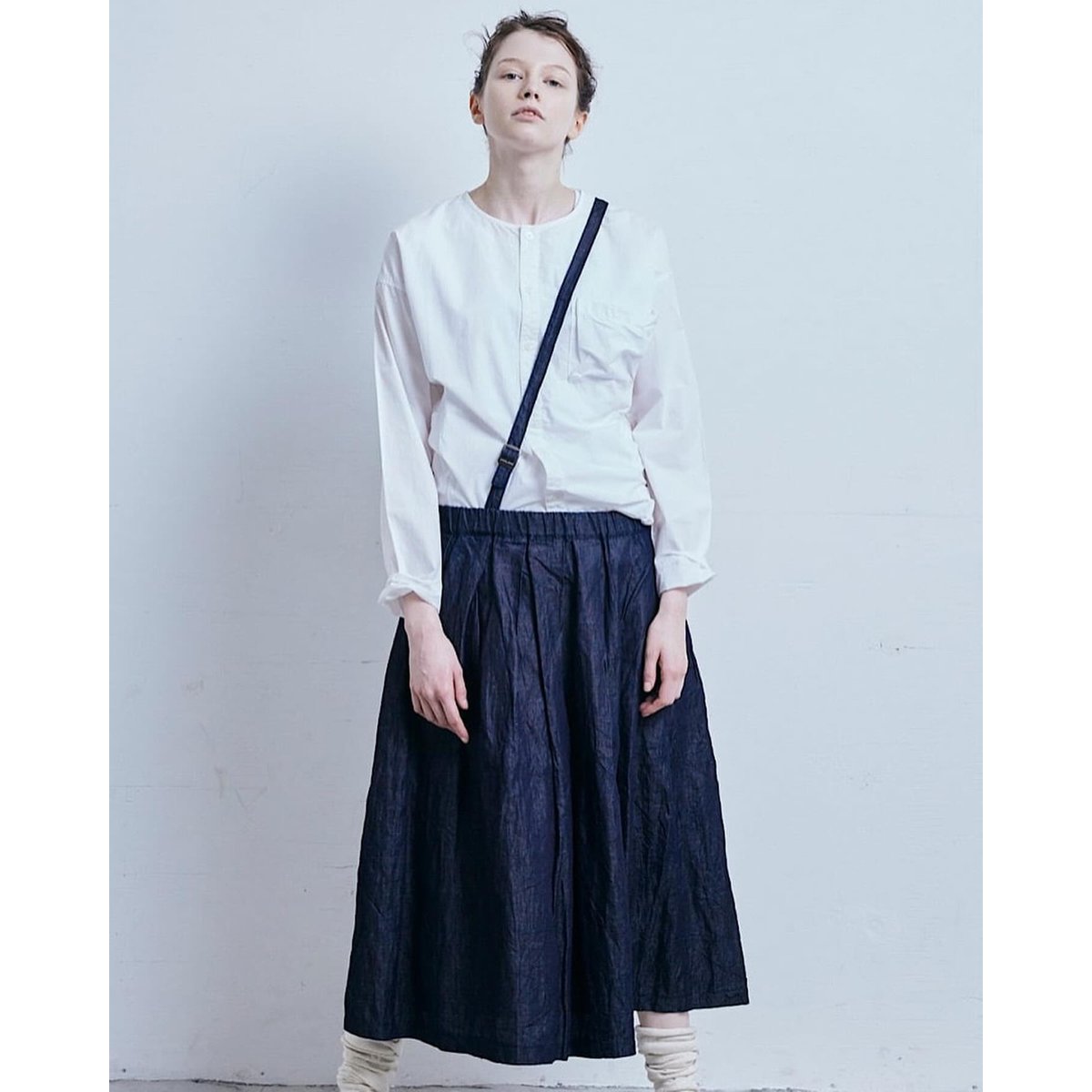 (g) グラム 　LIGHT DENIM ONE SEHULDER SKIRT g) グラム 
