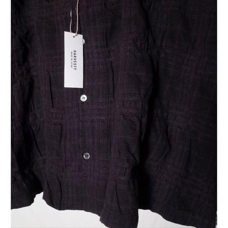 HARVESTY ハーベスティ"COTTON/WOOL SHRUNK PLAID ATELIER BLOUSE"シュリンクチェック アトリエブラウス