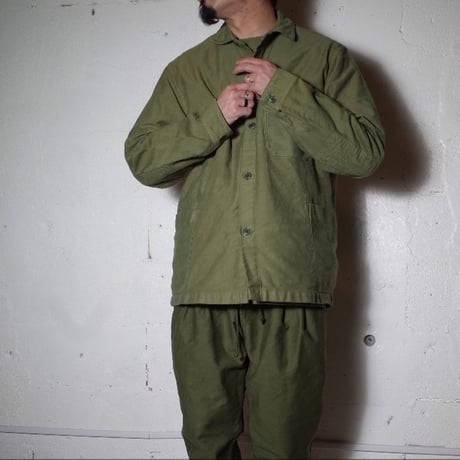hobo ホーボー "ARTISAN SHIRT JACKET COTTON MOLESKIN MALUBERRY LEAF DYED"