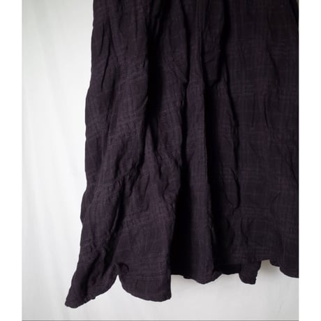 HARVESTY ハーベスティ"COTTON/WOOL SHRUNK PLAID EASY CARMEN SKIRT"シュリンクチェック イージーカルメンスカート