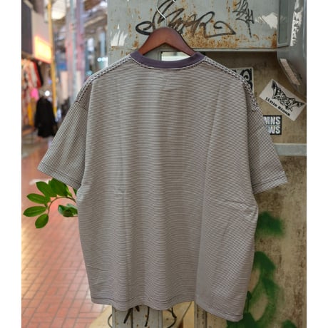 EVCON エビコン" Mercerization Border Wide S/S Tee"