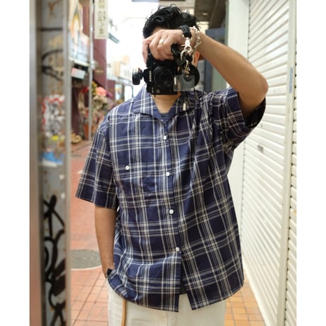 A VONTADE アボンタージ "Italian Open Collar Shirts SS -Check Broad Cloth-"