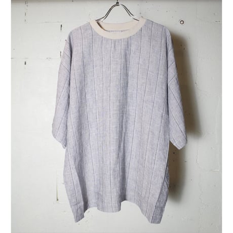 HARVESTY ハーベスティー "LINEN STRIPES S/S PULL OVER"リネンストライプ 半袖プルオーバー