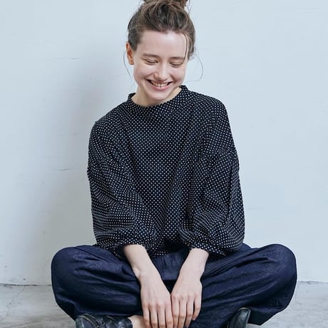(g) グラム "DOT SHOULDER BALLOON PULLOVER" ドットショルダーバルーンプルオーバー