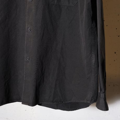 hobo ホーボー "L/S SHIRT COTTON WEATHER CLOTH OVERDYED" シャツ