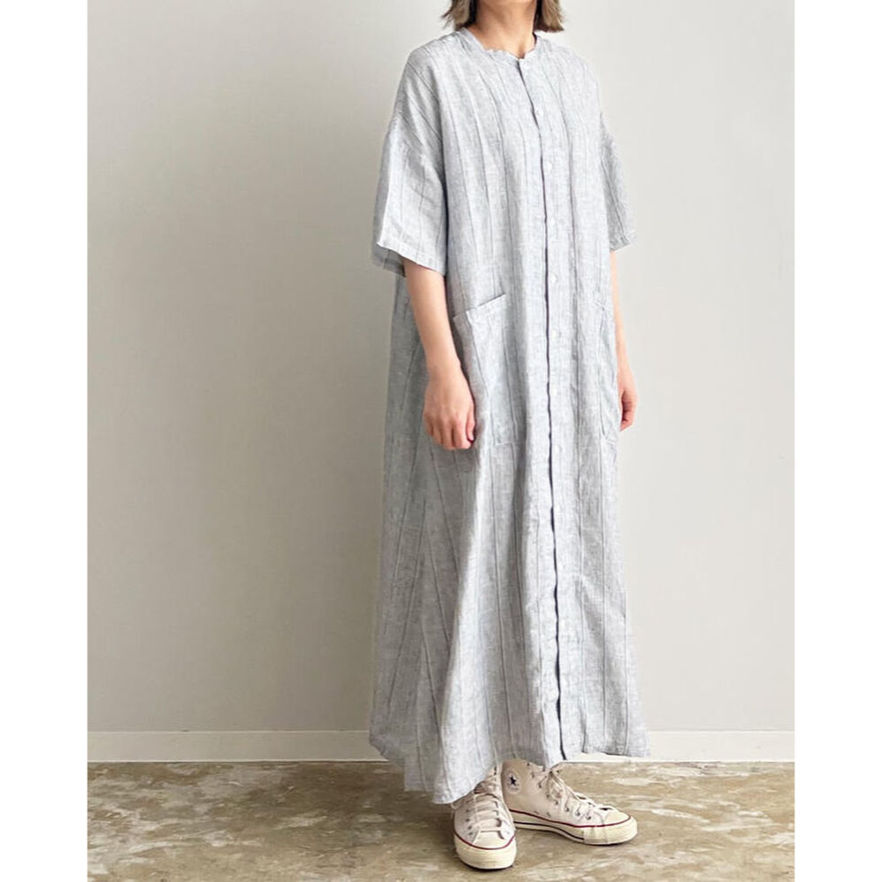 HARVEST ハーベスティ アトリエローブ　リネン 半袖 HARVESTY ワンピース / ハーベスティ SS ATELIER ROBE LINEN