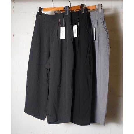 HARVESTY ハーベスティ "T/R WIDE EGG CROPPED PANTS" ワイドエッグクロップドパンツ