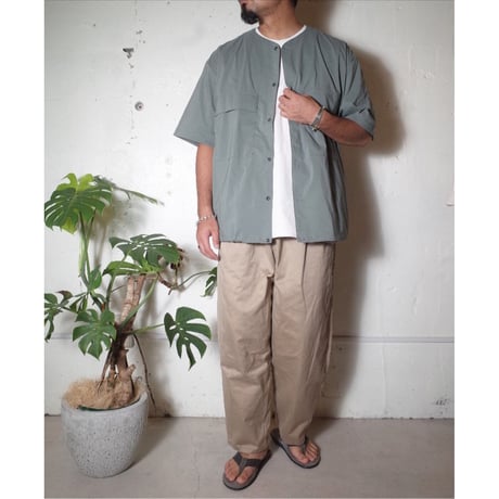 MANUAL ALPHABET マニュアルアルファベット "DRY FEEL PIN-DOT COACH SHT"シャツ