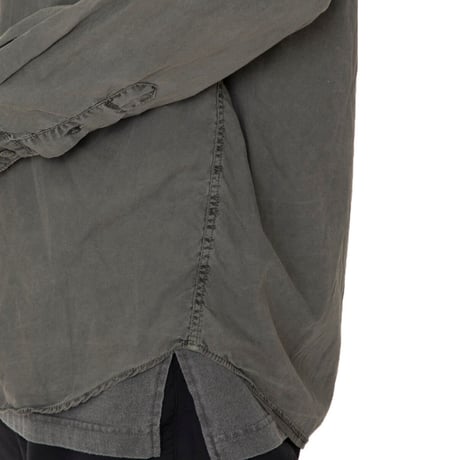 hobo ホーボー "ARTISAN L/S SHIRT COTTON BROAD CHARCOAL DYED"
