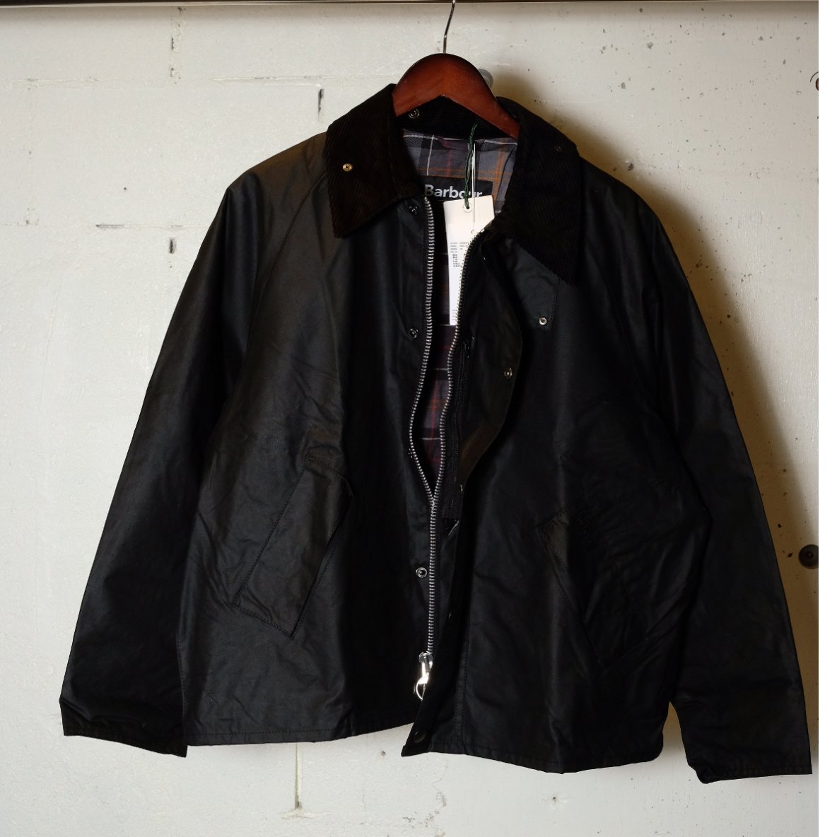 ジャケット・アウター Barbour OS TRANSPORT WAX JACKET 36 Barbour OS Transport Wax Jacket Navy