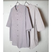 LAMOND ラモンド "BAND COLLAR CHECK SHIRTS JACKET" バンドカラーチェックシャツ
