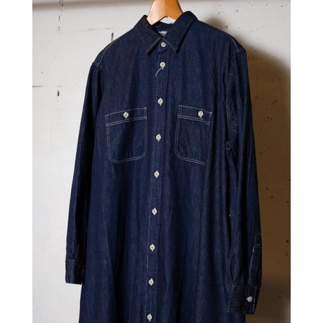 HARVESTY ハーベスティ"DENIM WORK SHIRT DRESS デニムワークシャツワンピース
