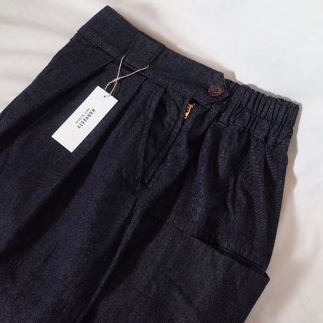 HARVESTY ハーベスティ "DENIM WIDE EGG CROPPED PANTS"デニム ワイドエッグクロップドパンツ