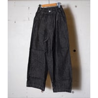 HARVESTY ハーベスティー"BLACK DENIM NARROW CIRCUS PANTS"