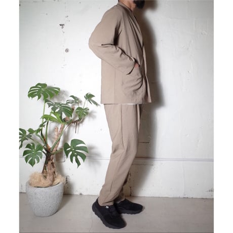 LAMOND ラモンド "NO COLLAR SHARI JACKET"ノーカラーシャリジャケット