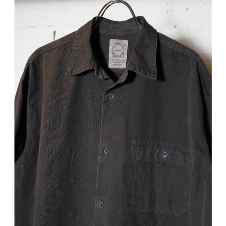 hobo ホーボー "L/S SHIRT COTTON WEATHER CLOTH OVERDYED" シャツ