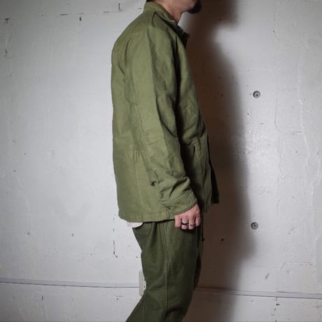 hobo ホーボー "ARTISAN SHIRT JACKET COTTON MOLESKIN MALUBERRY LEAF DYED"