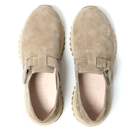 hobo ホーボー "STRAP SLIP ON SHOES COW SUEDE by SUNCORE"