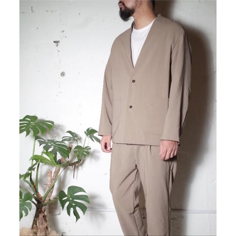 LAMOND ラモンド "NO COLLAR SHARI JACKET"ノーカラーシャリジャケット