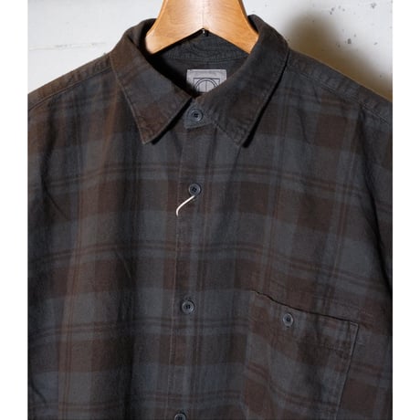 hobo ホーボー "L/S SHIRT COTTON FLANNEL CHECK OVERDYED"