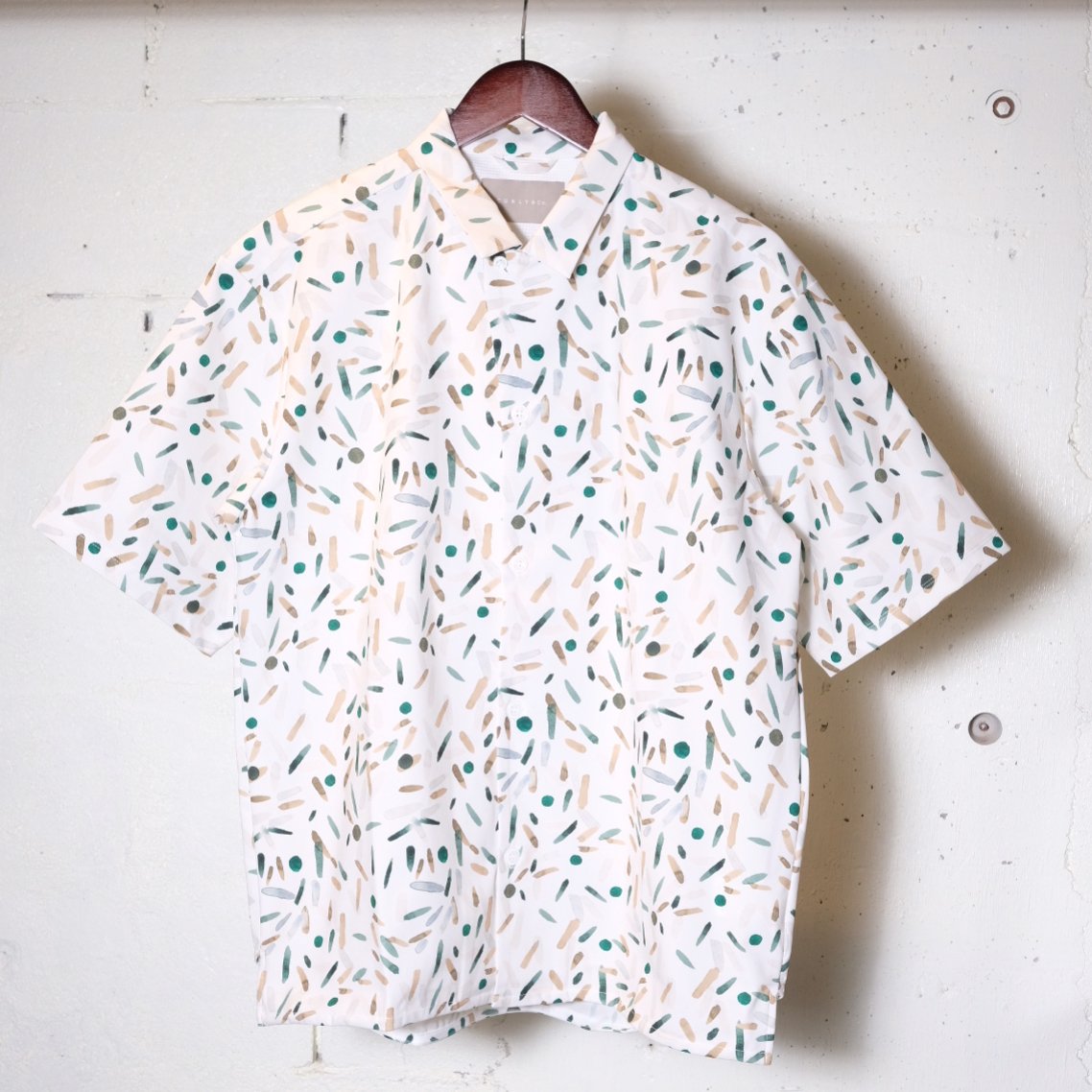 【CURLY＆Co.】TricotPrint OpenCollar Shirt CURLY＆Co.】TricotPrint OpenCollar Shirt
