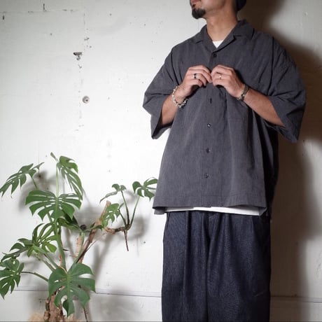 HARVESTY ハーベスティ"CHAMBRAY S/S JUMBO SHIRT"シャンブレー 半袖ジャンボシャツ