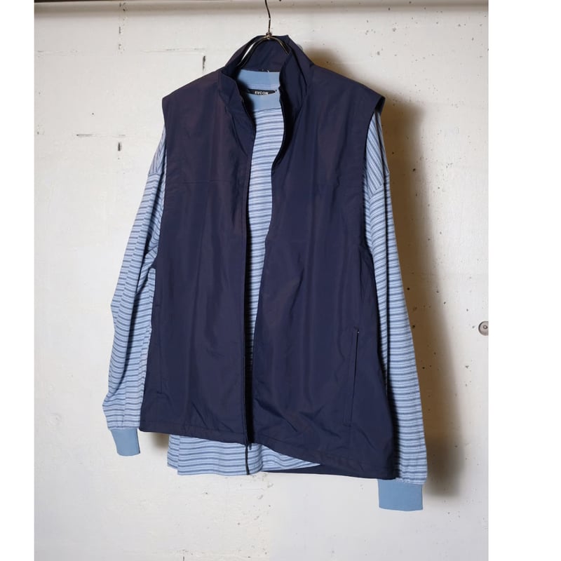 25SS EVCON NYLON ZIP UP VEST ネイビー　サイズ3 EVCON エビコン