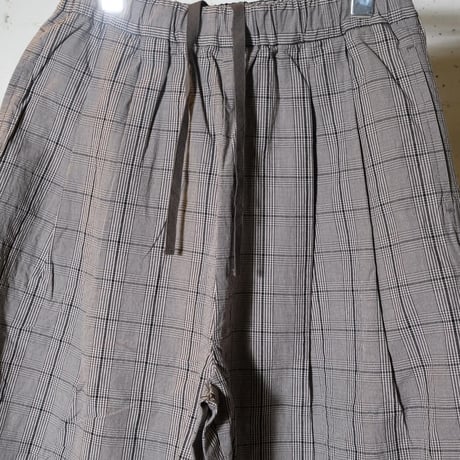 TRAVAIL MANUEL トラバイユマニュアル "コットンリネンチェックバームパンツ"