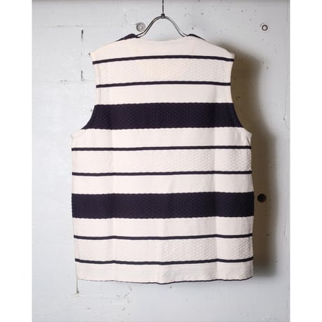 CURLY カーリー ”CABLE JACQUARD VEST -border-"ケーブルジャガードベスト