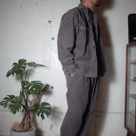 hobo ホーボー "SHIRT JACKET COTTON CORDUROY BENGALA MUD DYED"