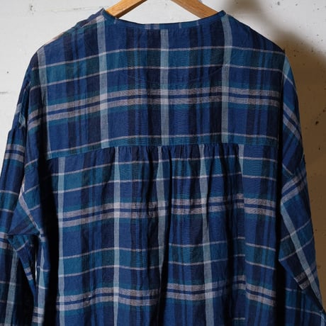 HARVESTY ハーベスティー "LINEN MADRAS PLAID ATELIER BLOUSE"