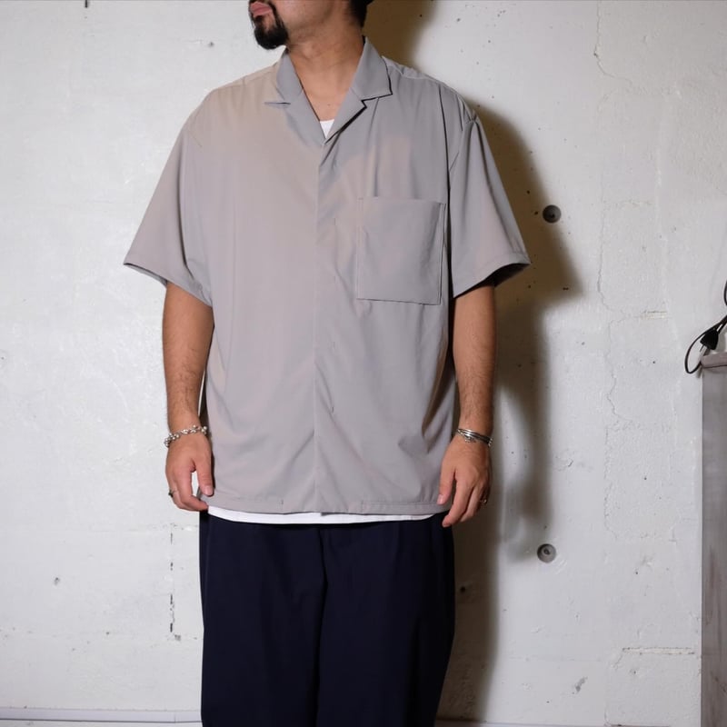 カーリー CURLY ＆ Co. オープンカラーシャツ 半袖 ライトグレー 2 CURLY カーリー 
