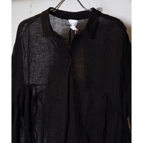 (g) グラム " LINEN SKIPPER GATHER TUNIC"