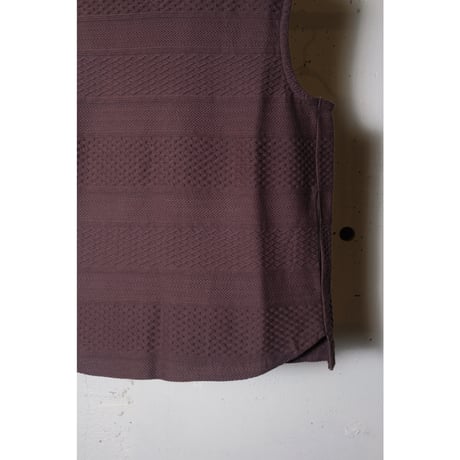 CURLY カーリー ”CABLE JACQUARD VEST -solid-"ケーブルジャガードベスト