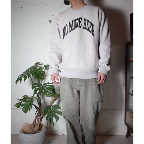 TACOMA FUJI RECORDS タコマフジレコード "NO MORE BEER COLLEGE LOGO SWEATSHIRT designed by Shuntaro Watanabe"
