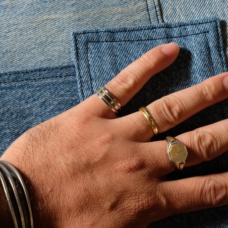 hobo ホーボー "ROPE RING 925 SILVER with BRASS" リング
