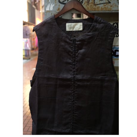 HARVESTY ハーベスティ"LINEN CANVAS ZIP VEST"