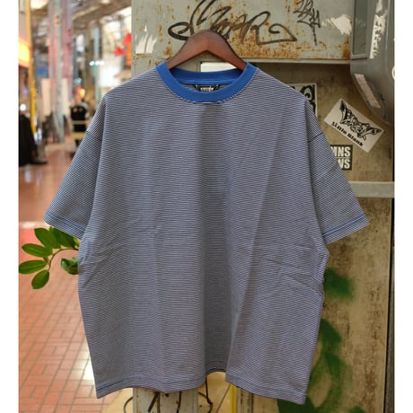 EVCON エビコン" Mercerization Border Wide S/S Tee"
