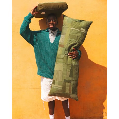hobo ホーボー"LONG CUSHION UPCYCLED PATCHWORK COTTON"