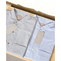 CURLY カーリー "SPLIT RAGLAN SHIRT -stripe-" スプリットラグランシャツ